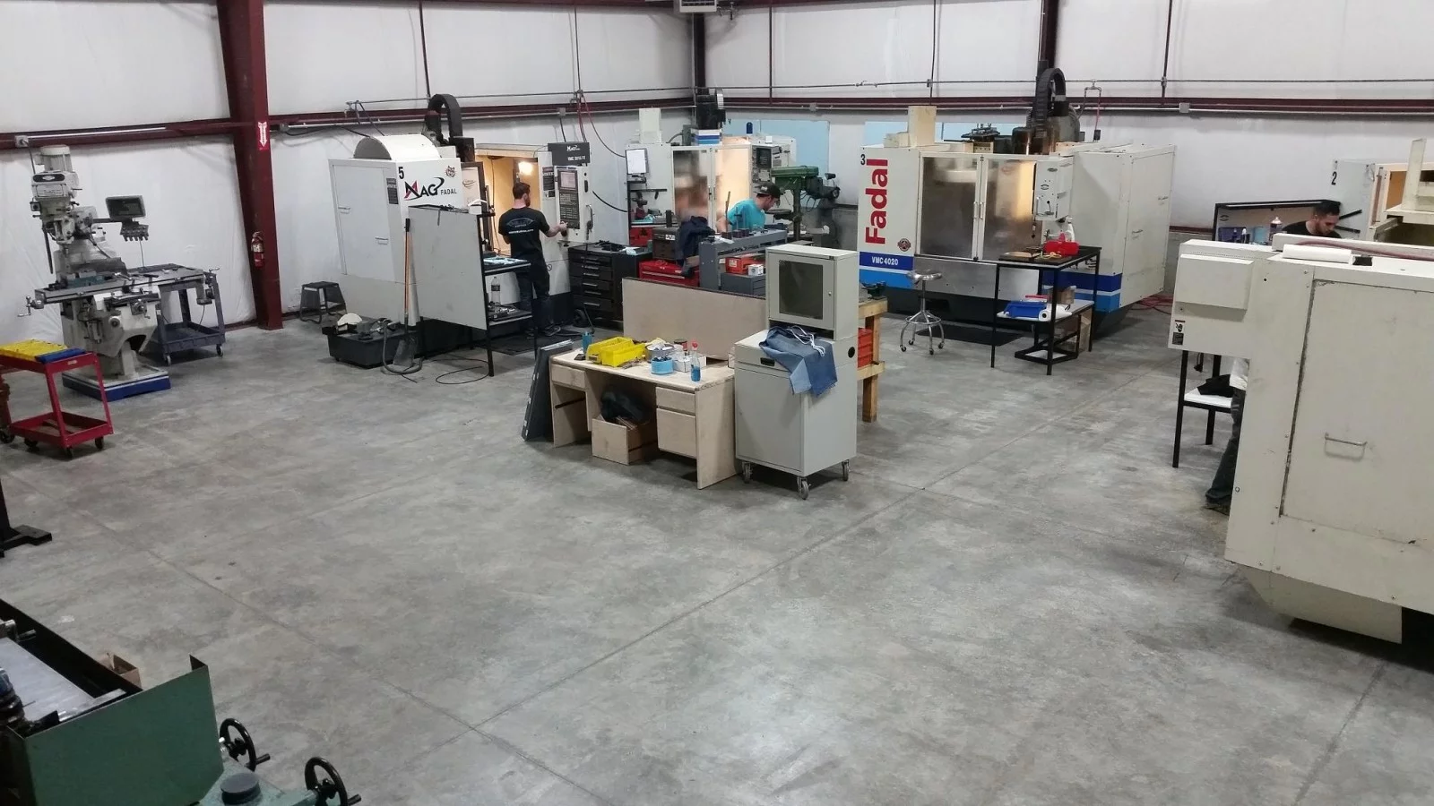 We are equipped with a full CNC machine, along with manual mill and lathe support equipment